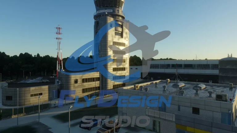 FlyDesign EPKK Krakow Airport scenery for X-Plane, MSFS and Prepar3D – control tower view
